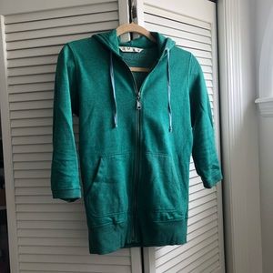Roxy Teal Green Zip-Up Hoodie